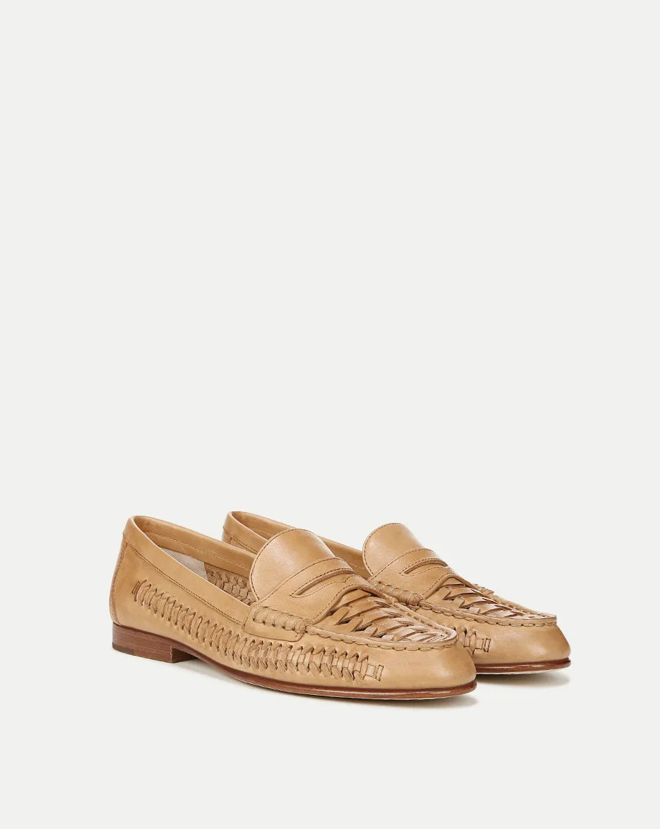 Penny Woven Leather Loafer