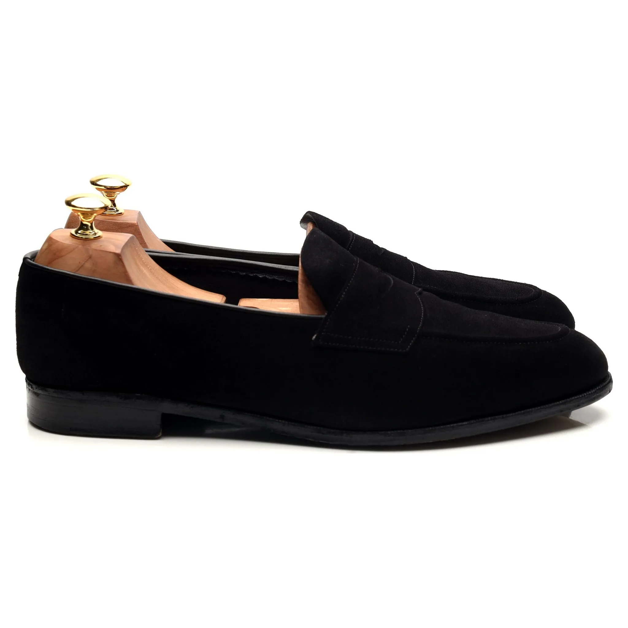 'Piccadilly' Black Suede Loafers UK 10 E