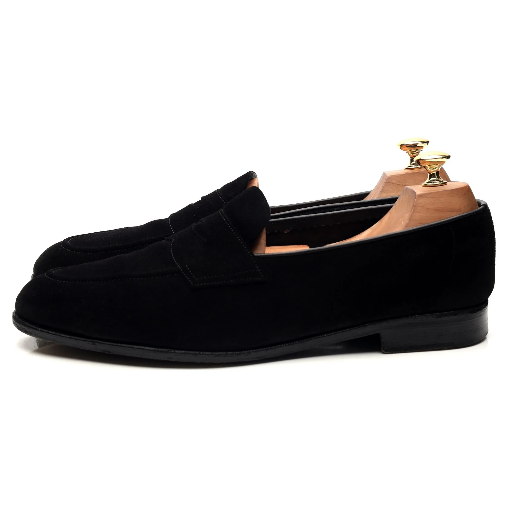 'Piccadilly' Black Suede Loafers UK 10 E