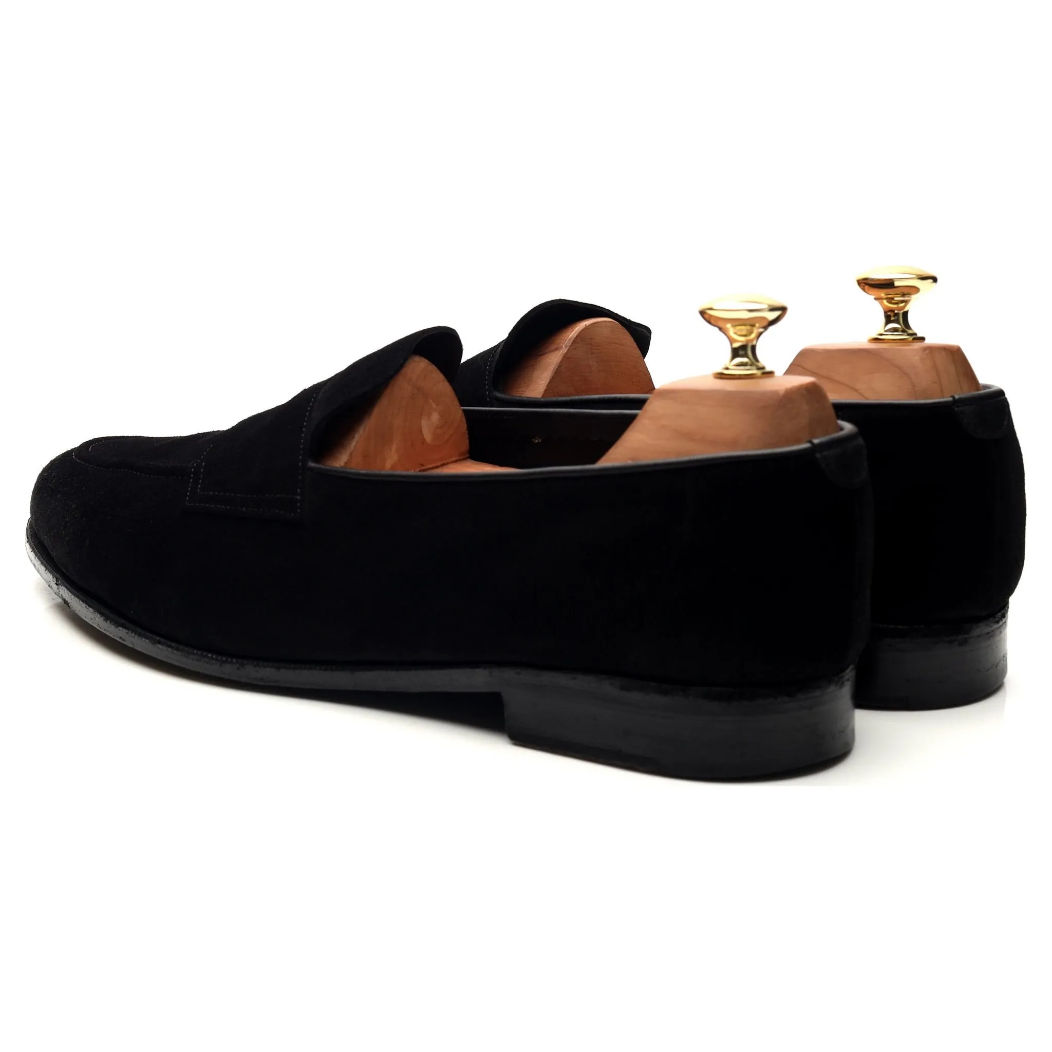 'Piccadilly' Black Suede Loafers UK 10 E