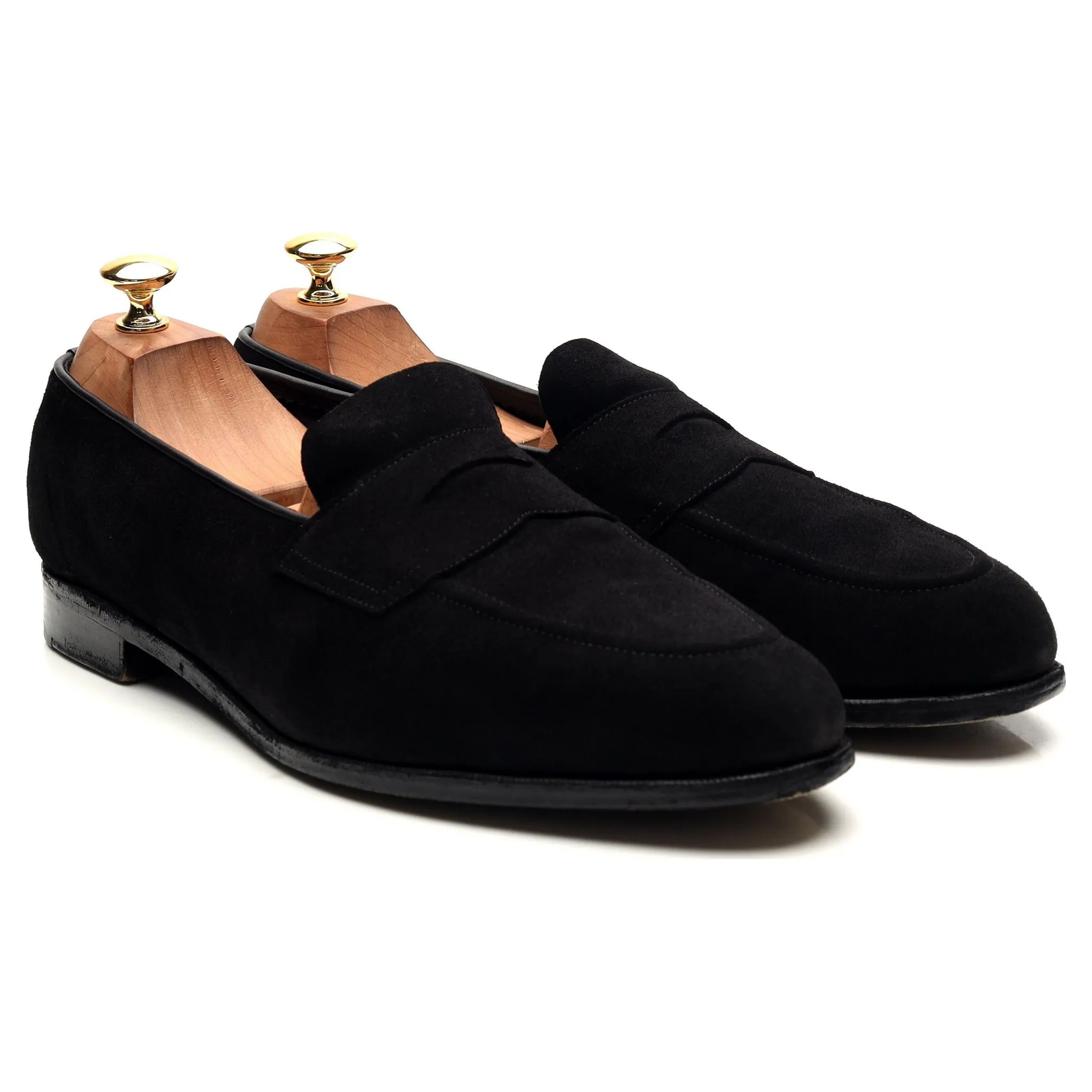 'Piccadilly' Black Suede Loafers UK 10 E