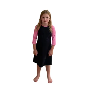 Pink Beach Coverup Pool Coverup swimdress swimsuit for girls Modest Swim Dress Super Stretchy Sun Protection