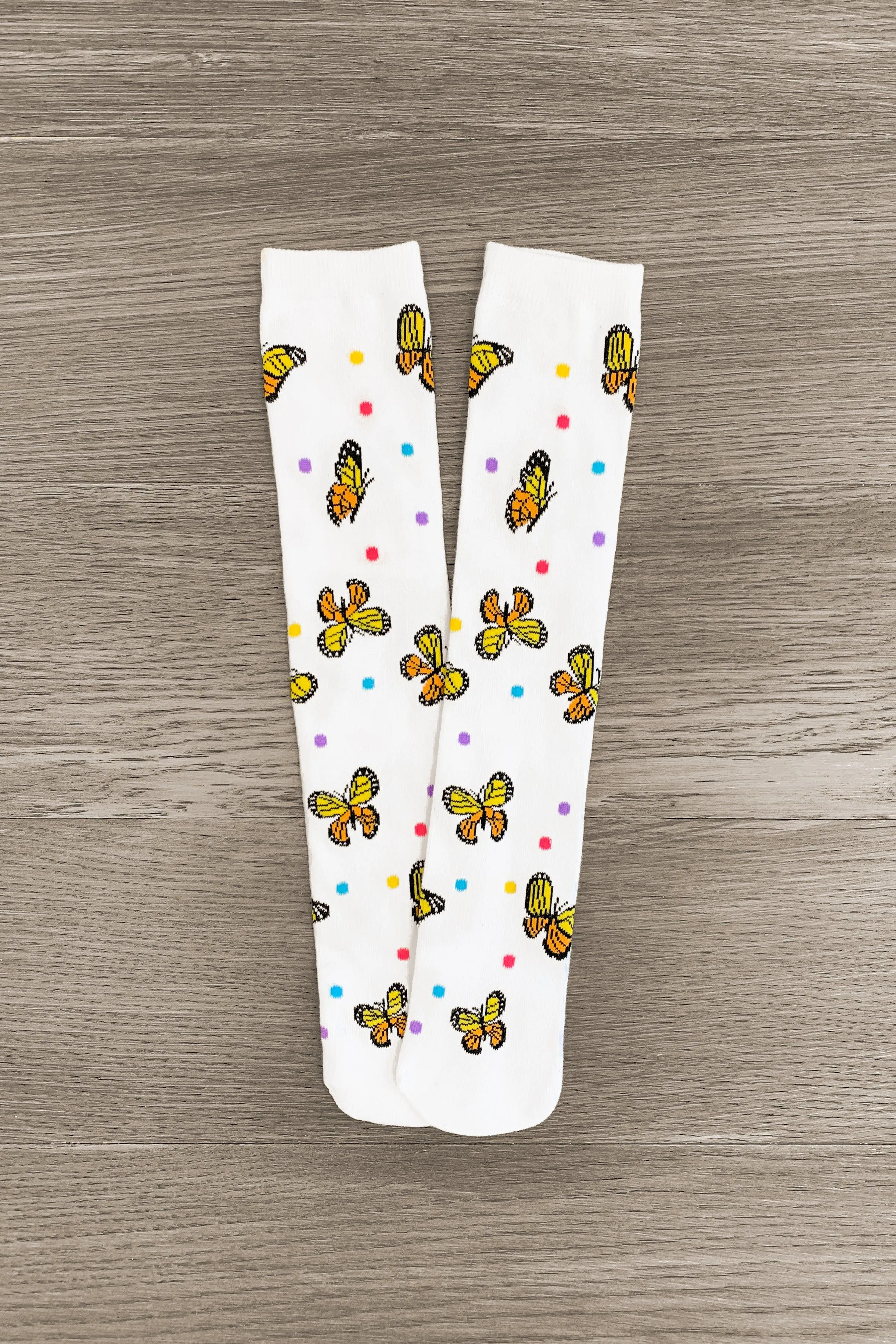 Polka Dot Butterfly Socks