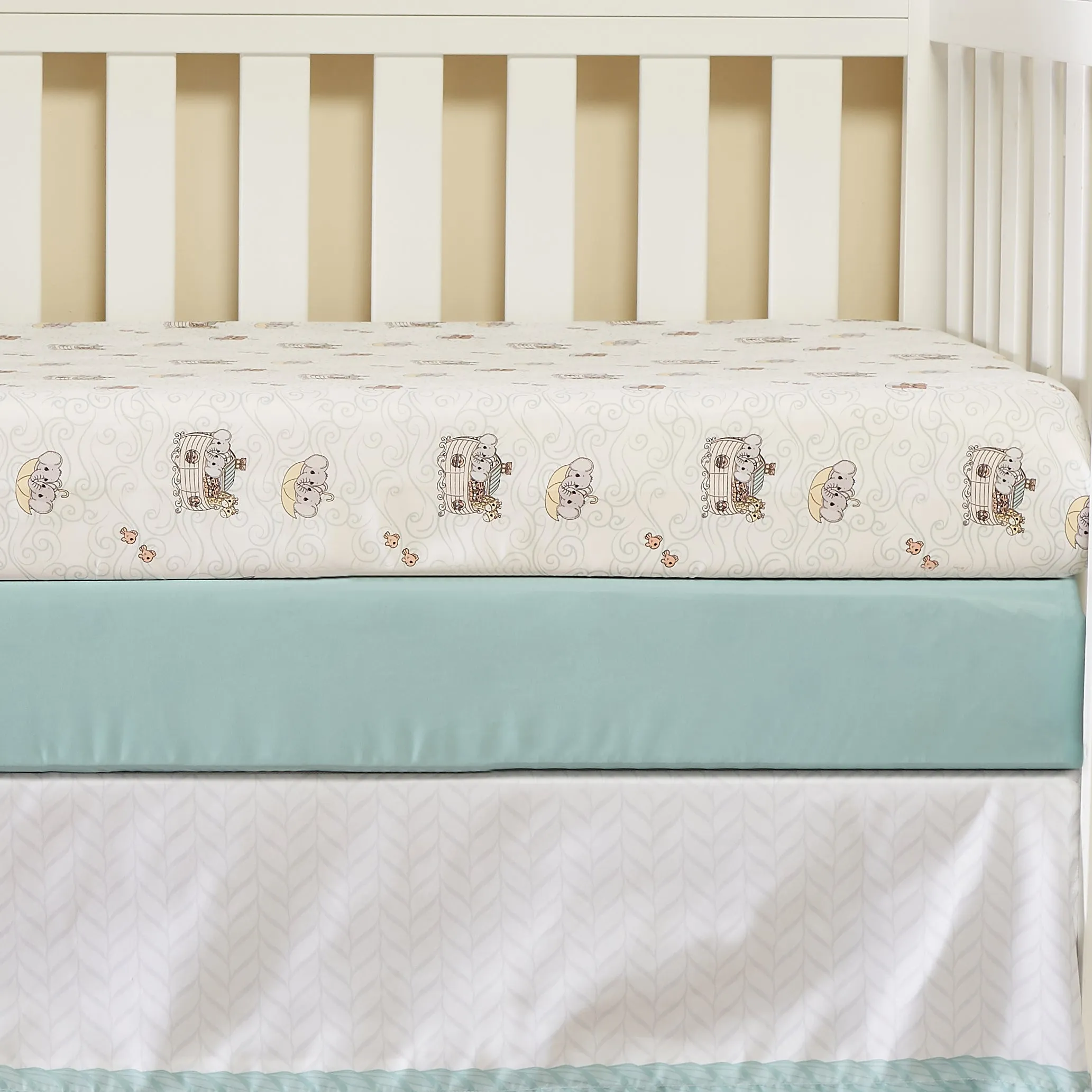 Precious Moments Boys 2 Pack Fitted Crib Sheet