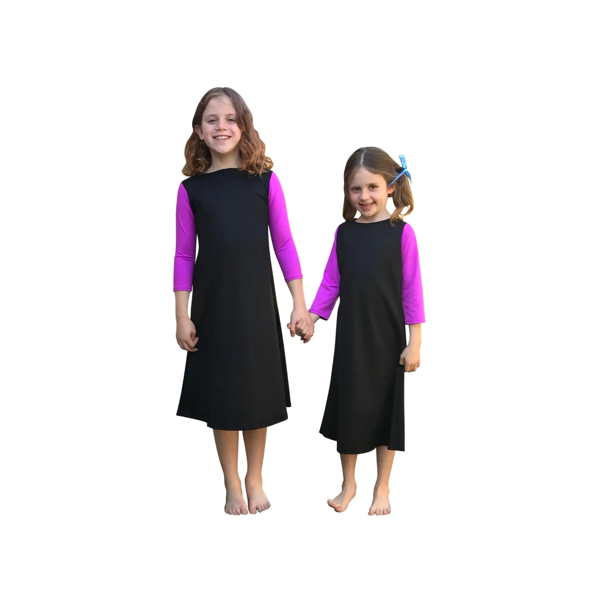 Purple Modest Swimwear Girls, Girls Swim Dress, Burkini, Tznius Swim,  Swim Dress Full Cover Sun Protection UV 50  Modest Swimwear Swimsuit