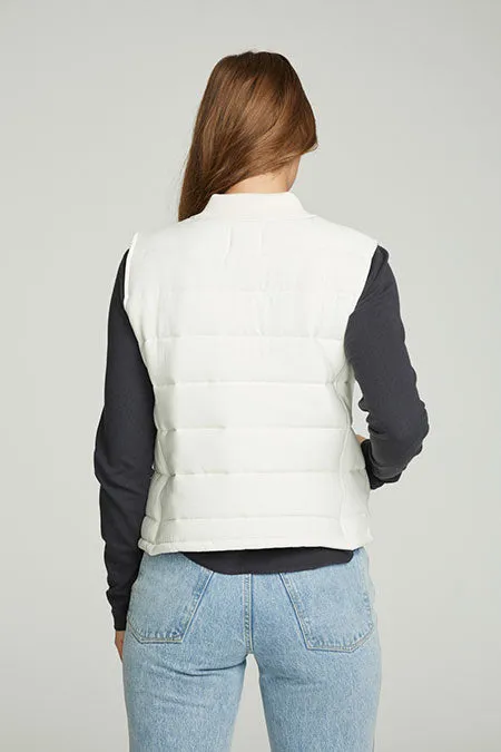 Quilted Mock Neck Puffer Vest