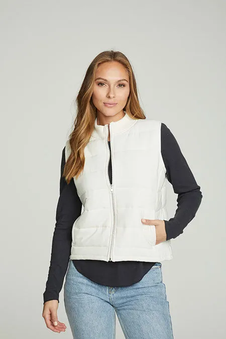 Quilted Mock Neck Puffer Vest