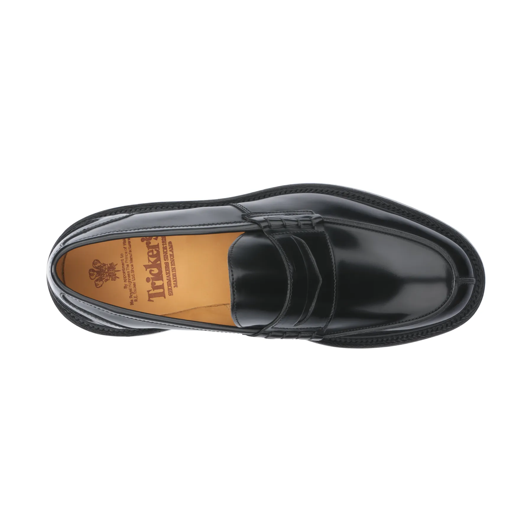 "James" Leather Penny Loafer in Black