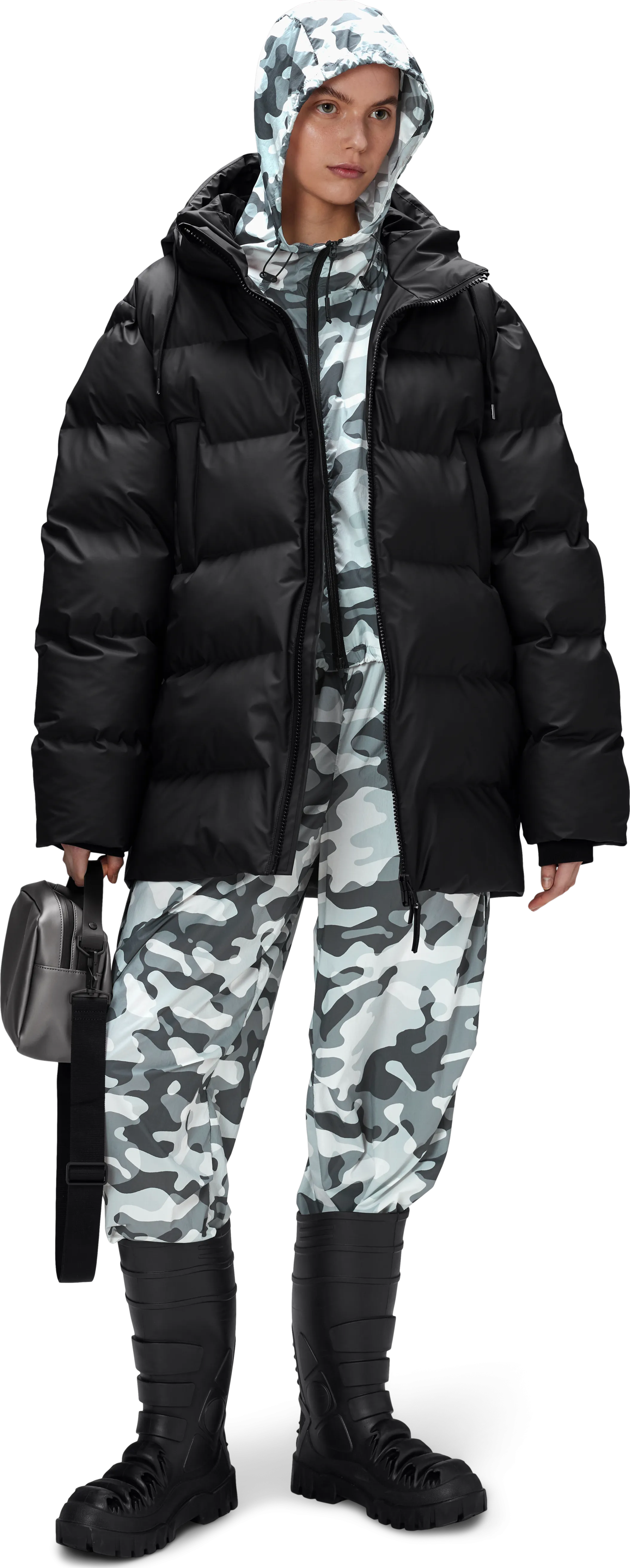 Rains Unisex Alta Puffer Parka Black | Buy Rains Unisex Alta Puffer Parka Black here | Outnorth