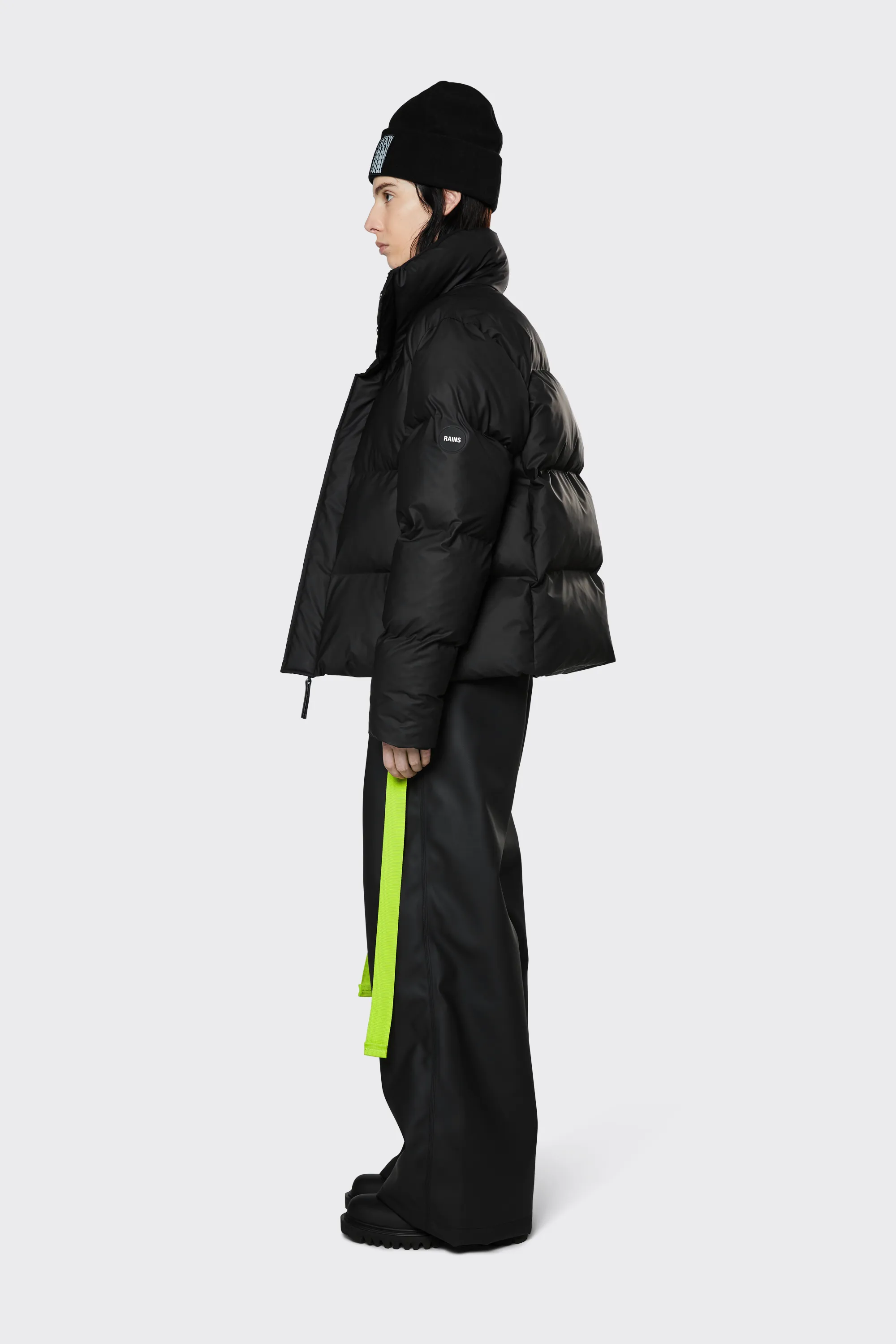 Rains Unisex Boxy Puffer Jacket Black | Buy Rains Unisex Boxy Puffer Jacket Black here | Outnorth