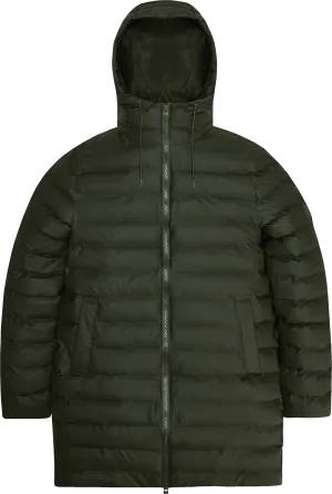 Rains Unisex Lohja Long Puffer Jacket W3T3 Green | Buy Rains Unisex Lohja Long Puffer Jacket W3T3 Green here | Outnorth