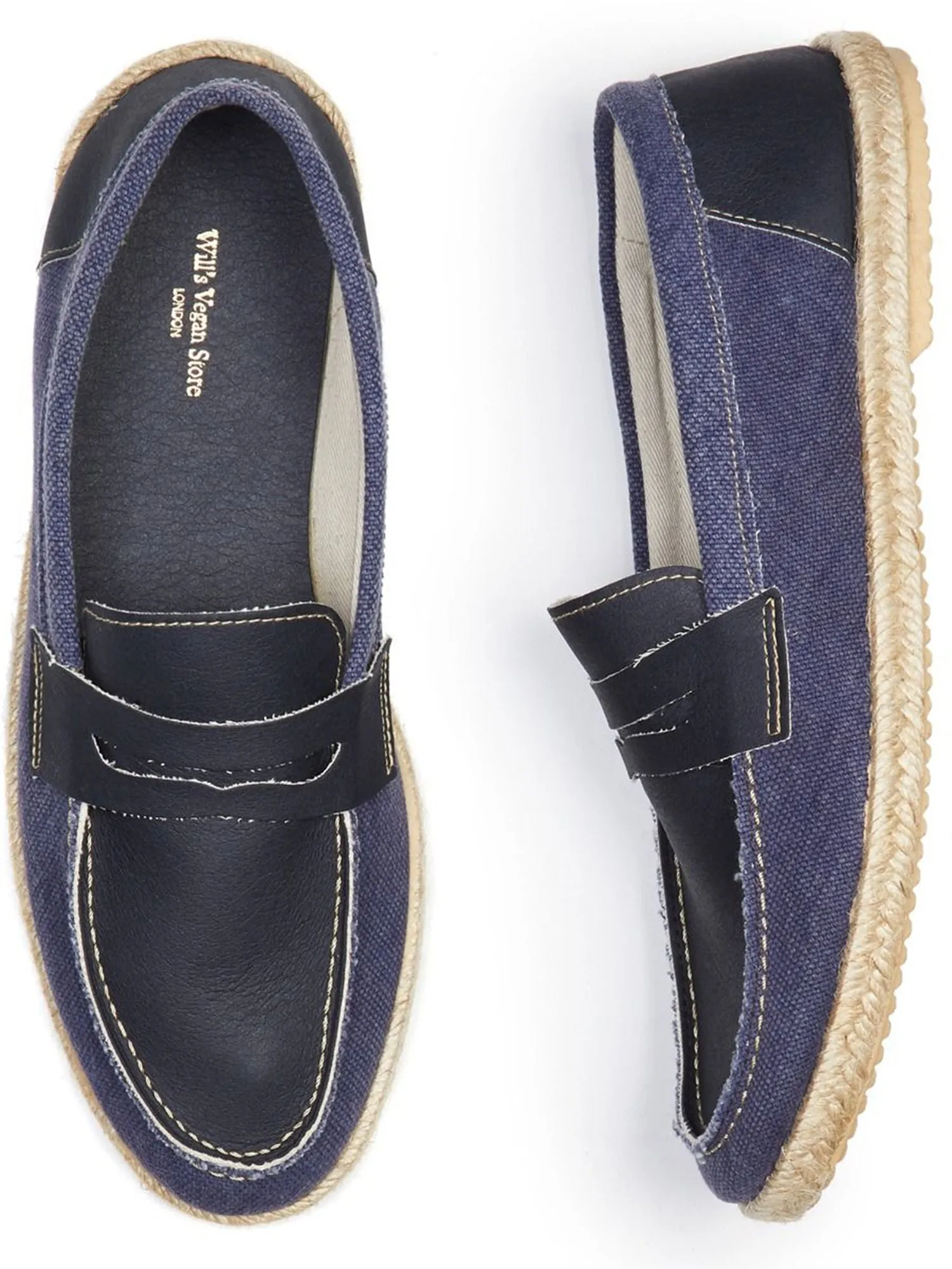 Recycled Espadrille Penny Loafers