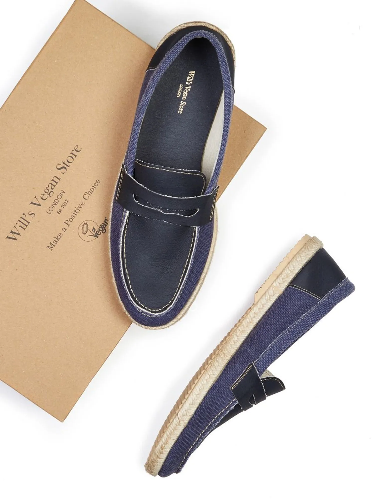 Recycled Espadrille Penny Loafers