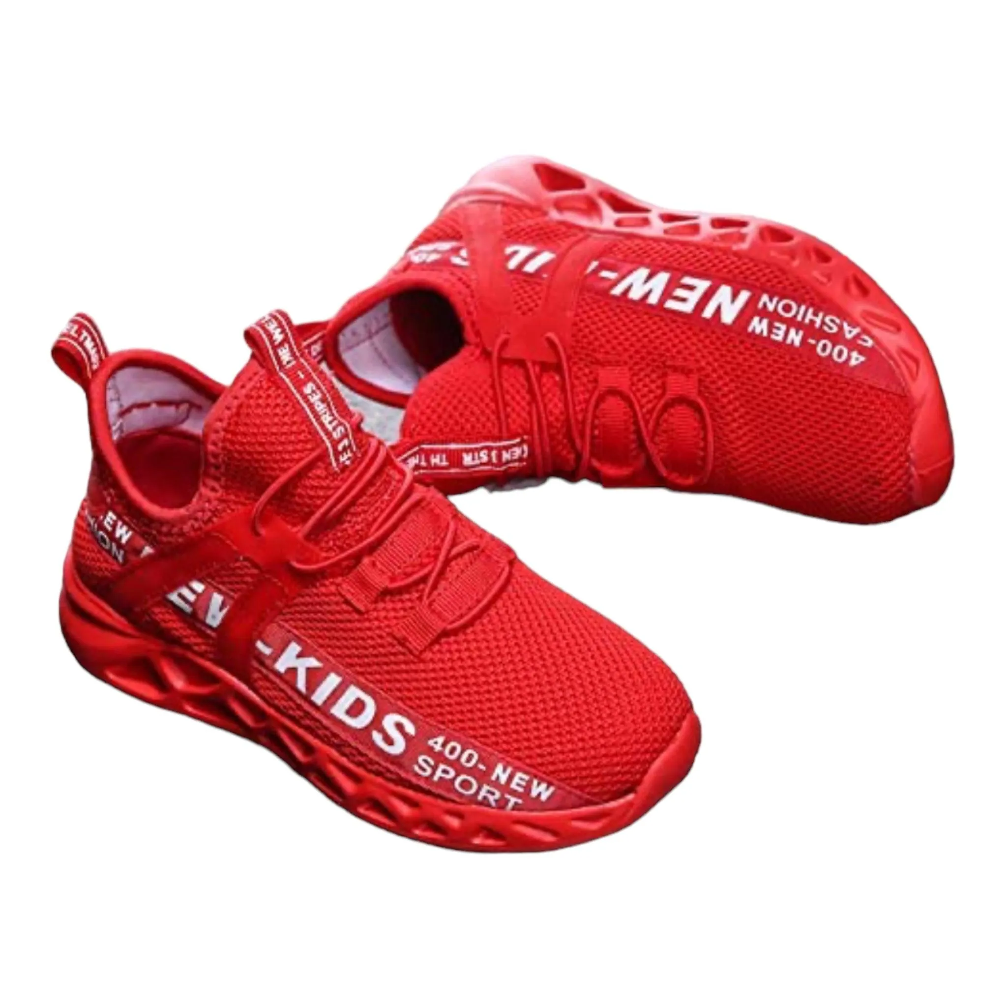 Red Lace Free Sneakers