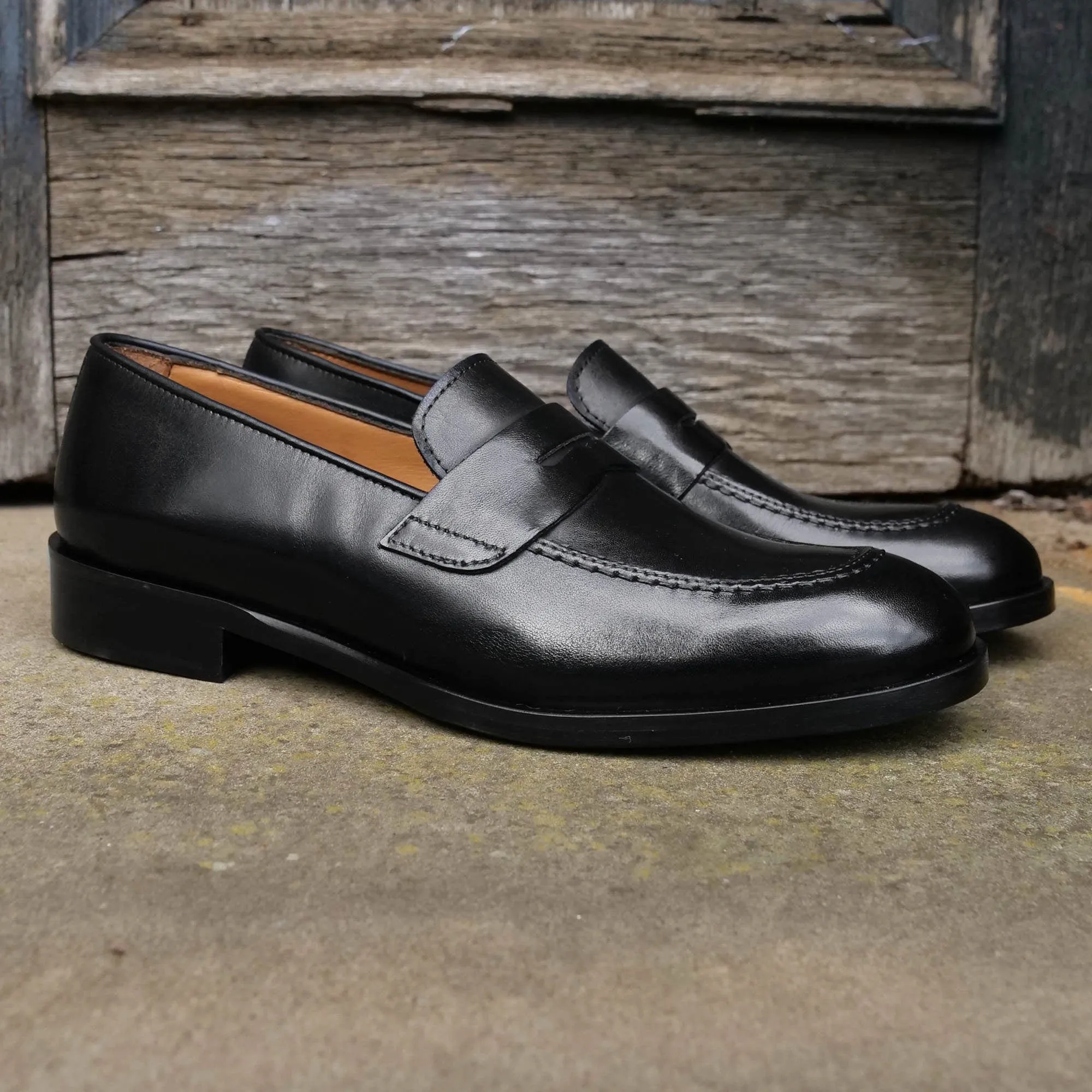 Roma Penny Loafer Black