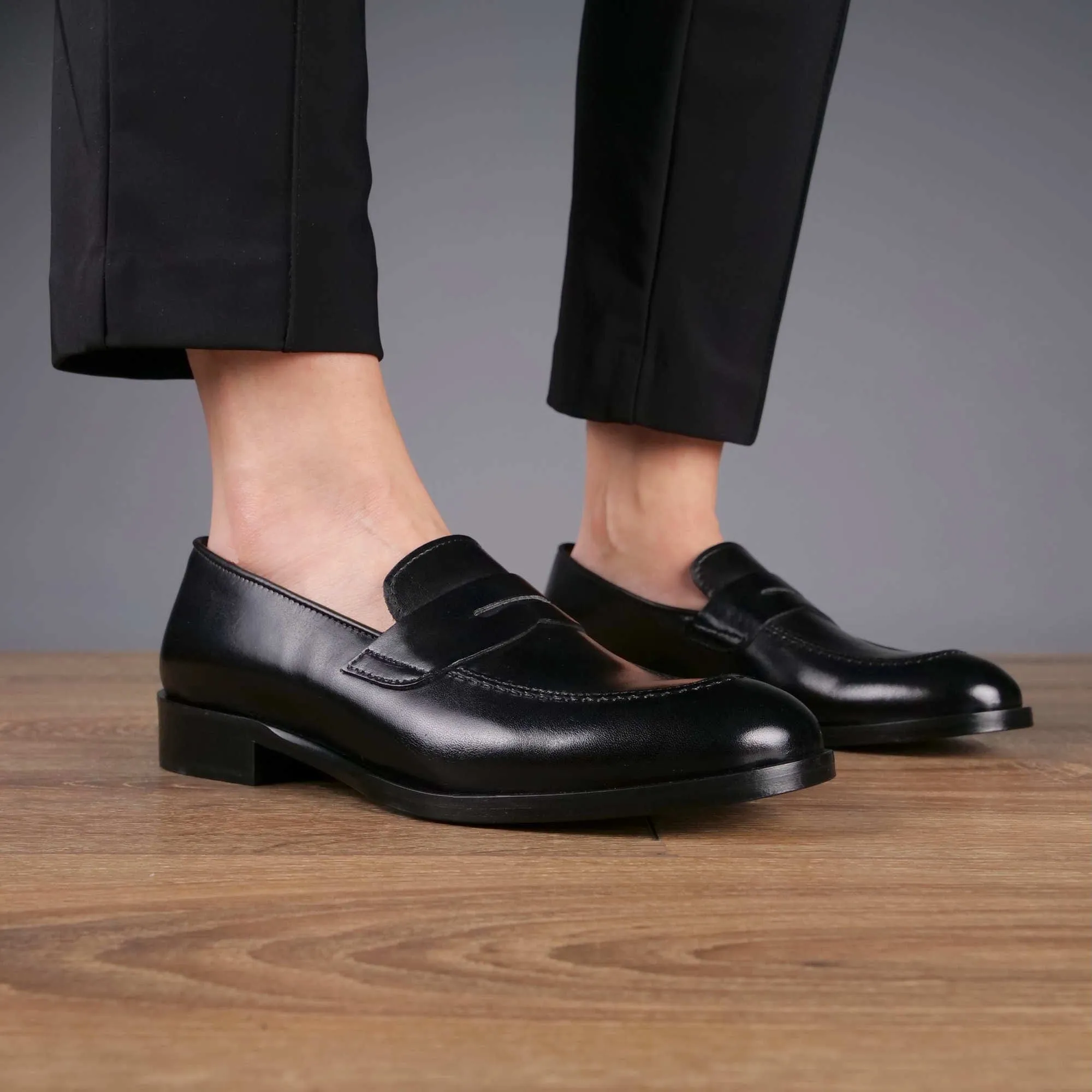 Roma Penny Loafer Black