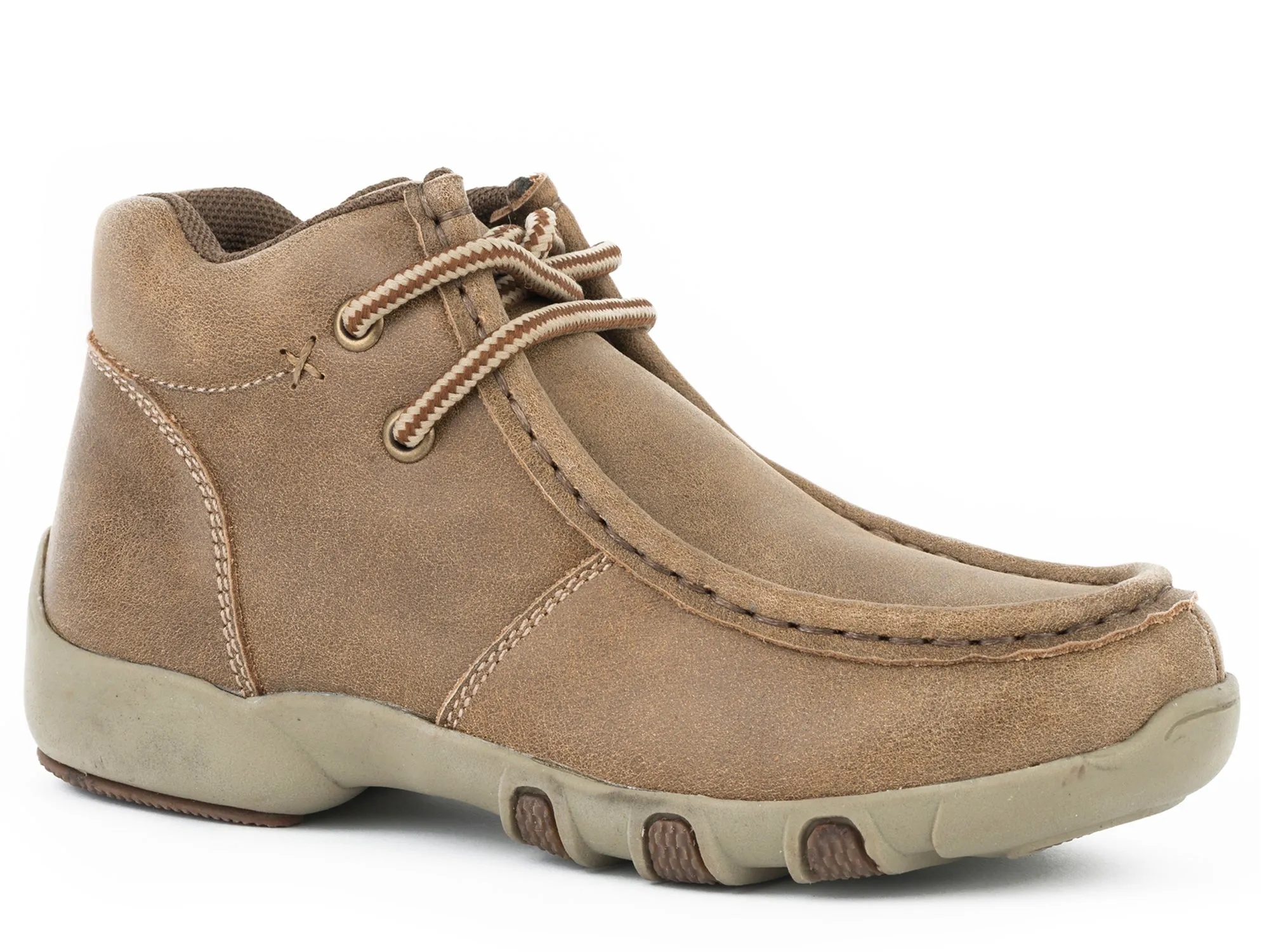 Roper Bode Kids Boys Tan Leather Chukka Boots