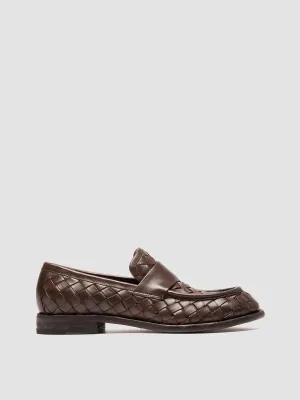 RUGGED 008 - Brown Leather Penny Loafers