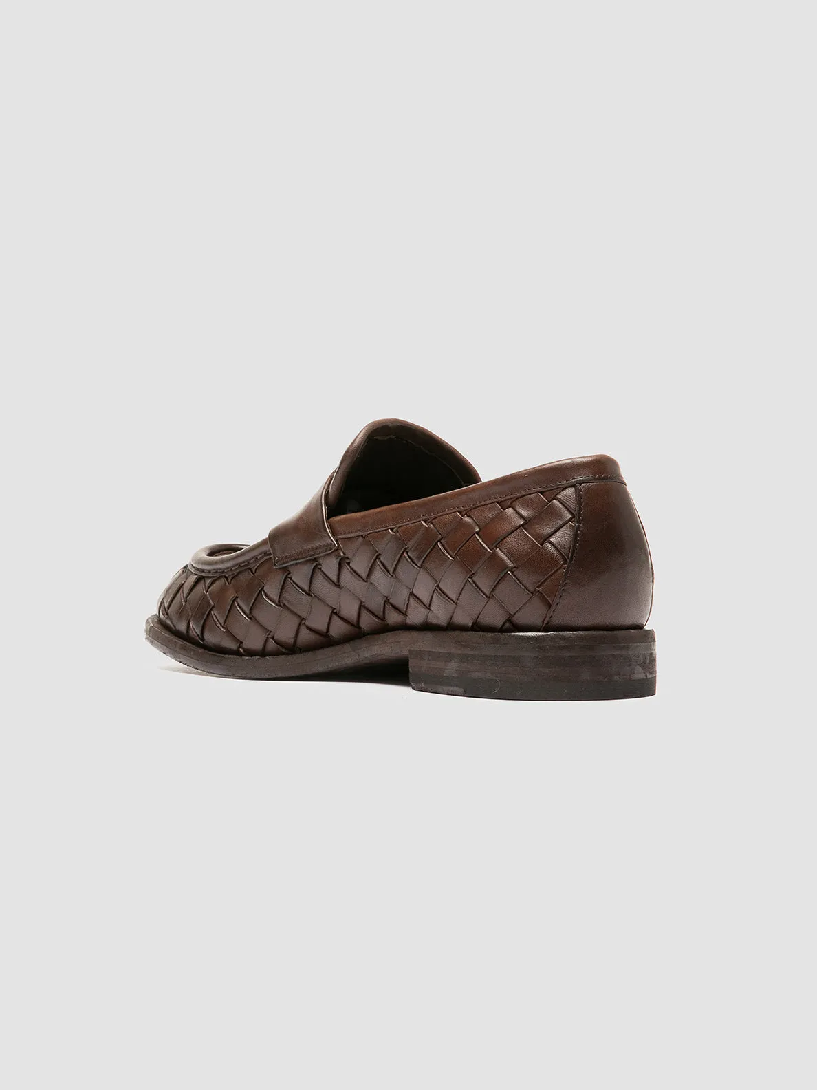 RUGGED 008 - Brown Leather Penny Loafers