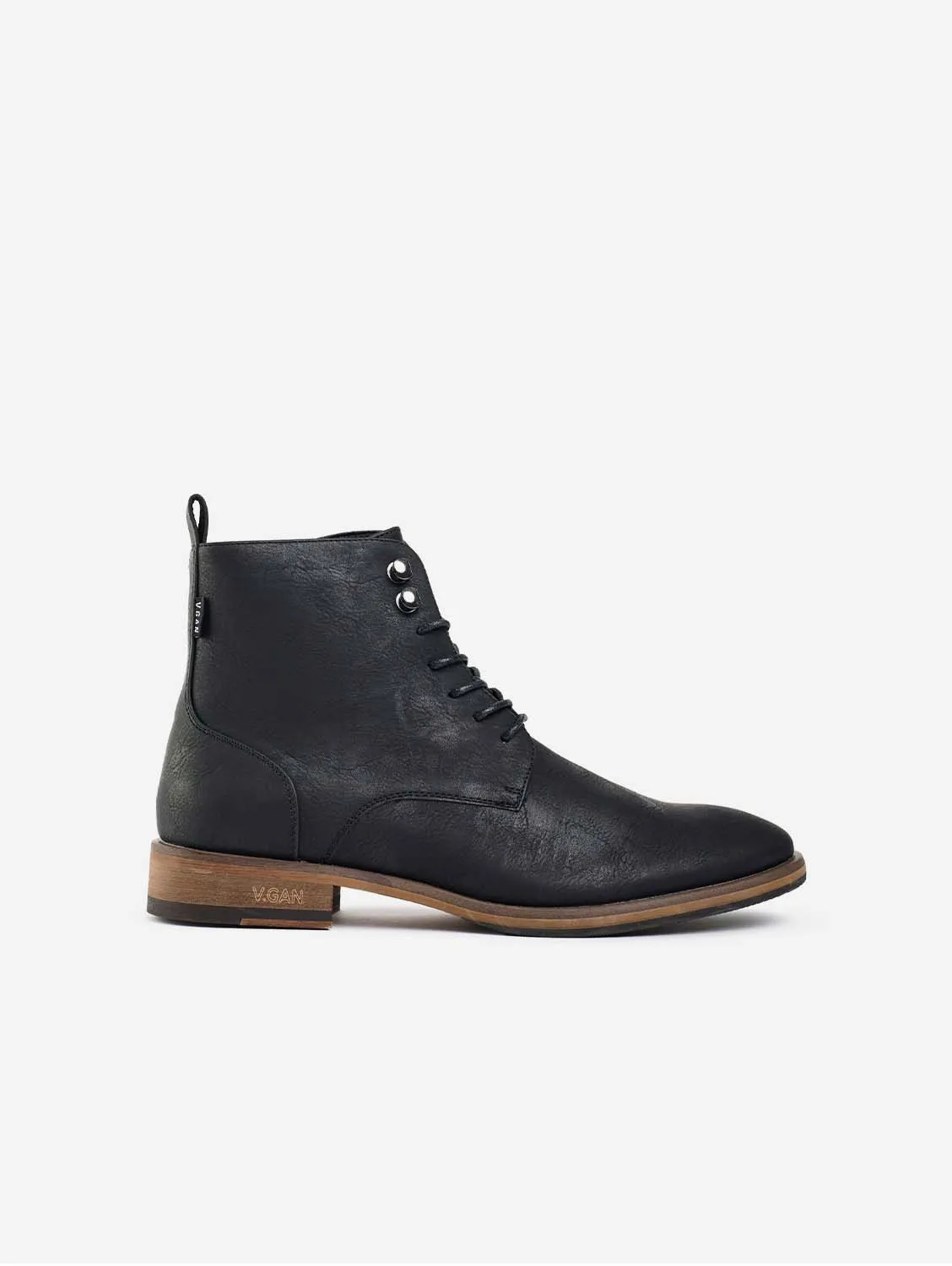 Rye 2 Men's Vegan Leather Ankle Boots | Black