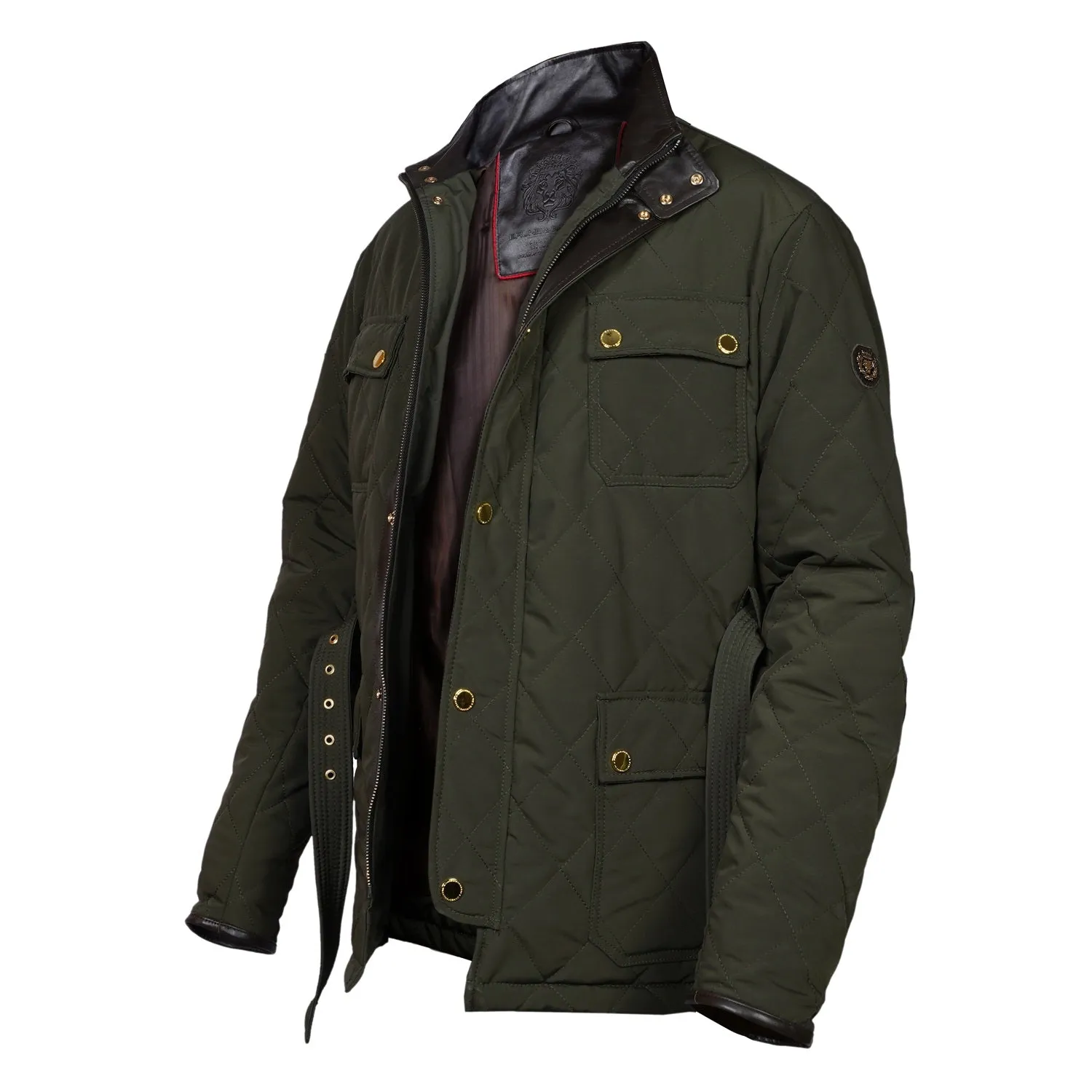 Safari Green Puffer Jacket by Brune & Bareskin