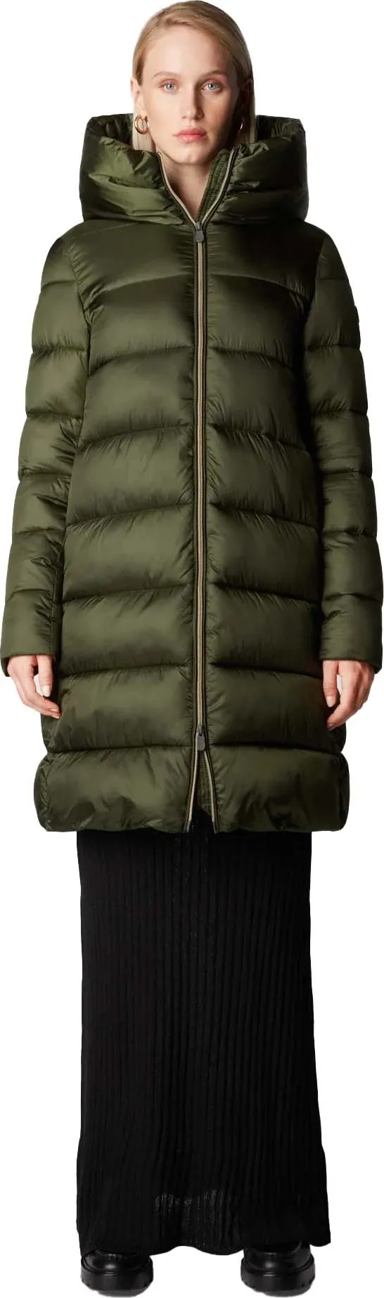 Save the Duck Women&#x27;s Animal Free Hooded Puffer Jacket Lysa Pine Green | Buy Save the Duck Women&#x27;s Animal Free Hooded Puffer Jacket Lysa Pine Green here | Outnorth