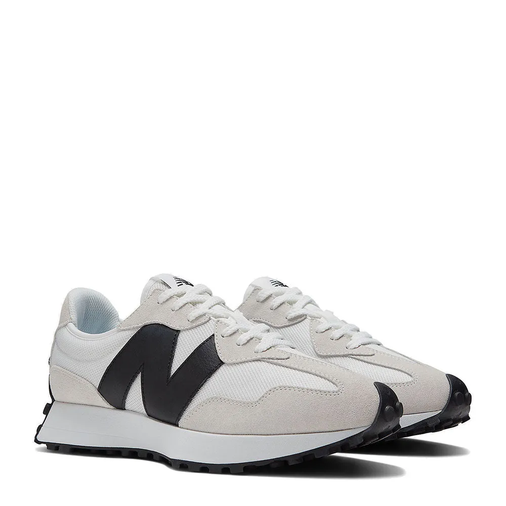 Scarpe Unisex NEW BALANCE Sneakers 327 in Mesh e Suede colore Bianco e Nero