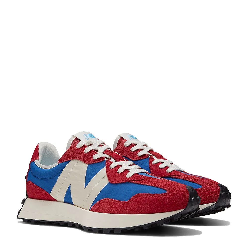 Scarpe Uomo NEW BALANCE Sneakers 327 in Mesh e Suede colore Team Red e Sea Salt