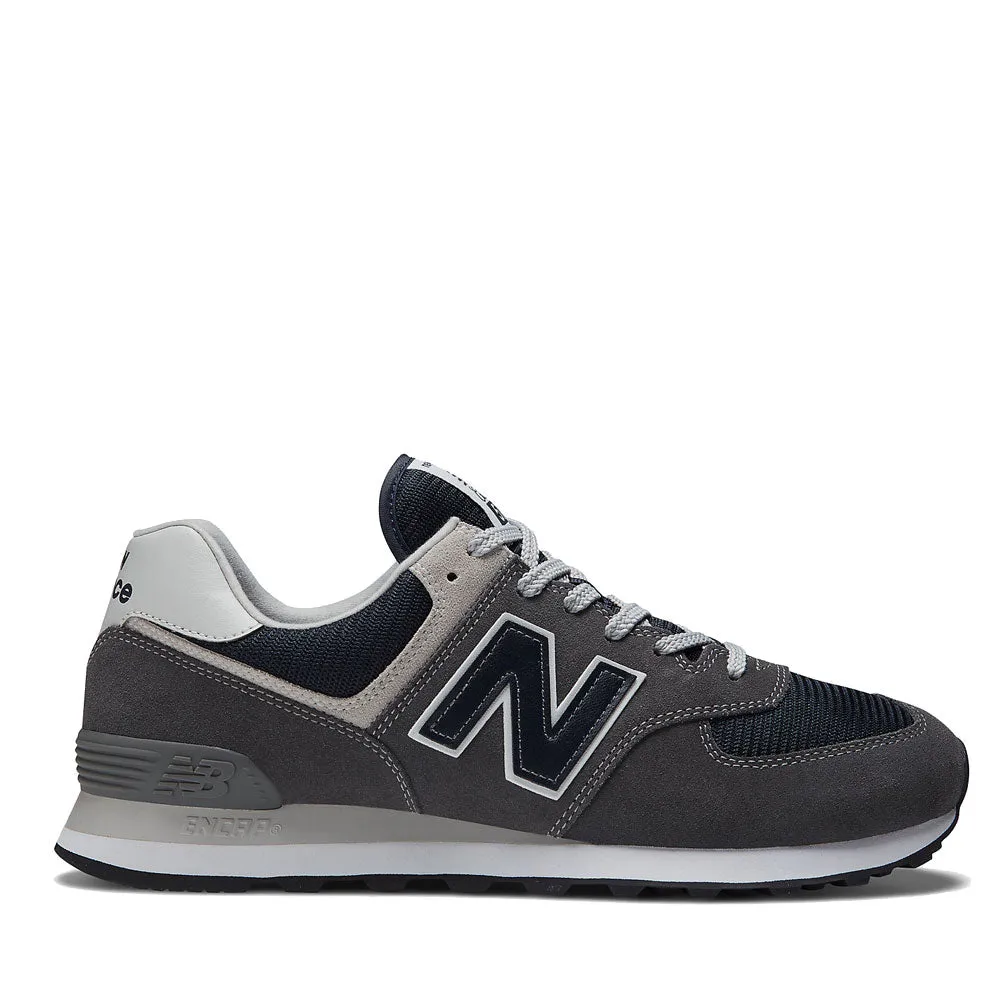 Scarpe Uomo NEW BALANCE Sneakers 574 in Mesh e Suede colore Grey e Navy