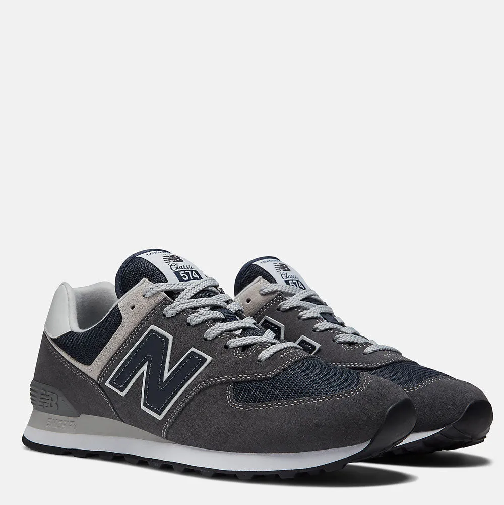 Scarpe Uomo NEW BALANCE Sneakers 574 in Mesh e Suede colore Grey e Navy