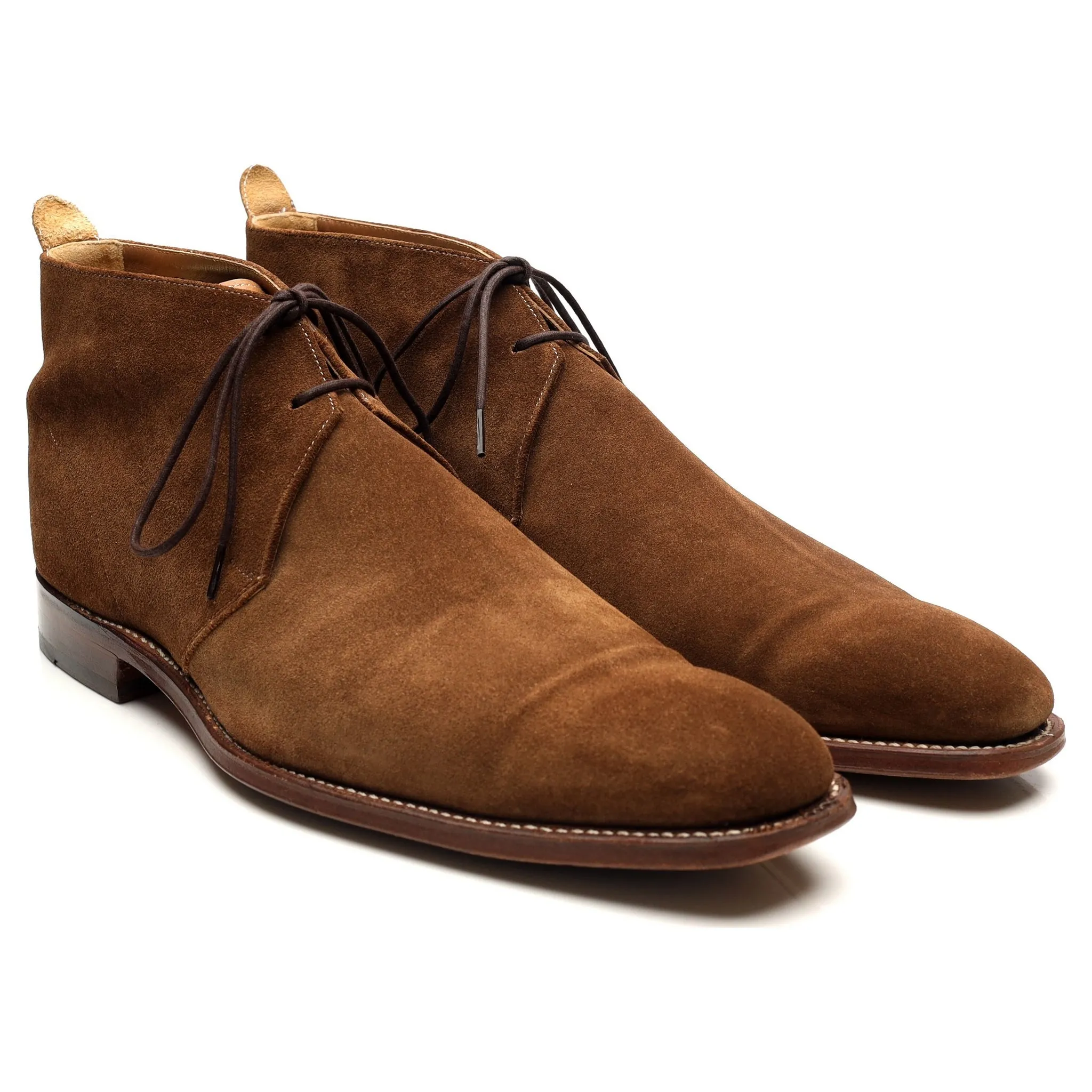 'Silas' Snuff Brown Suede Chukka Boots UK 10 F