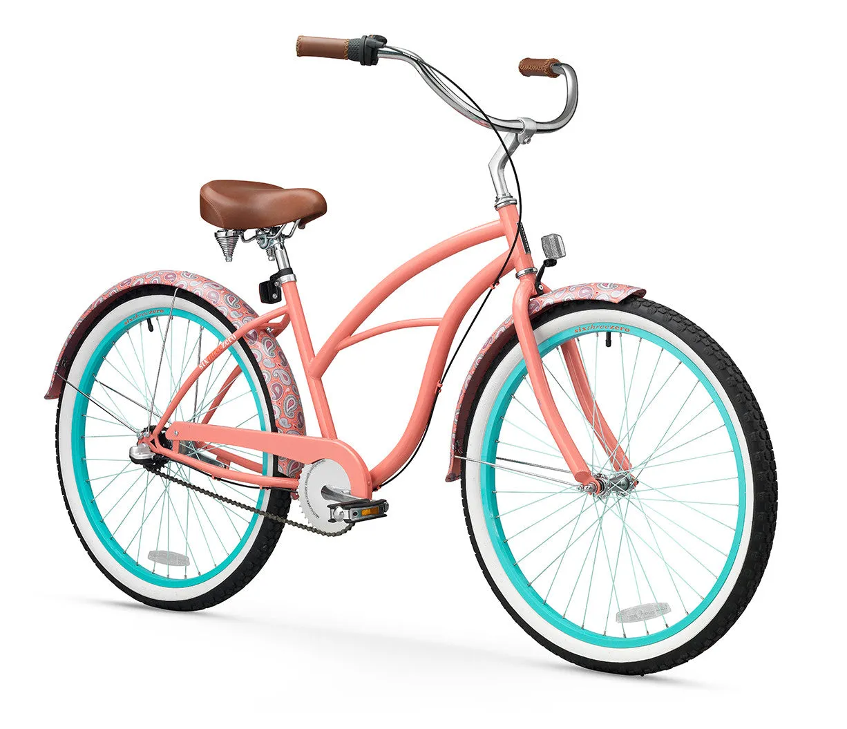 sixthreezero Paisley 3 Speed 26" Women's Beach Cruiser Bike