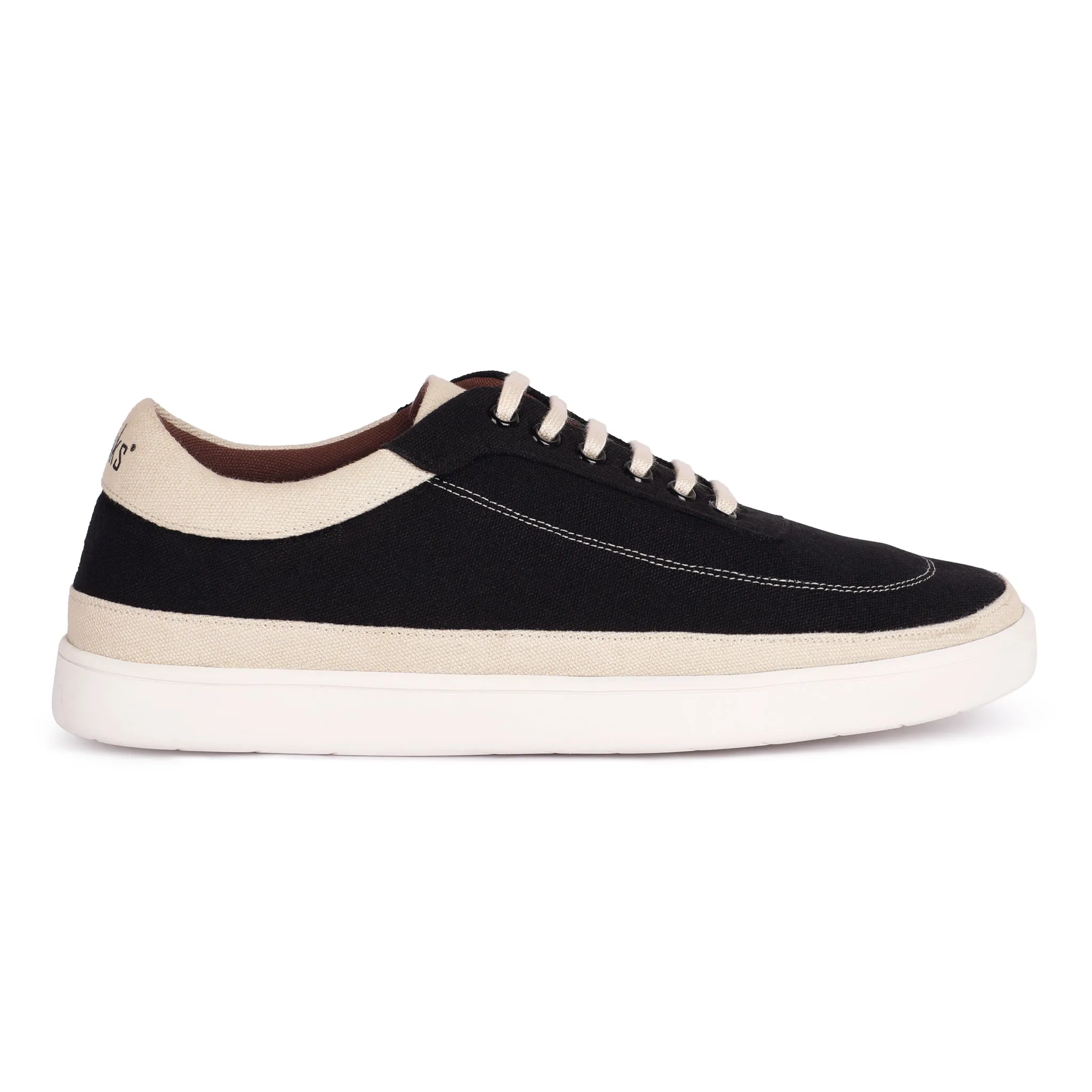 Ske Eco-Sole Sneakers Black and Beige Women