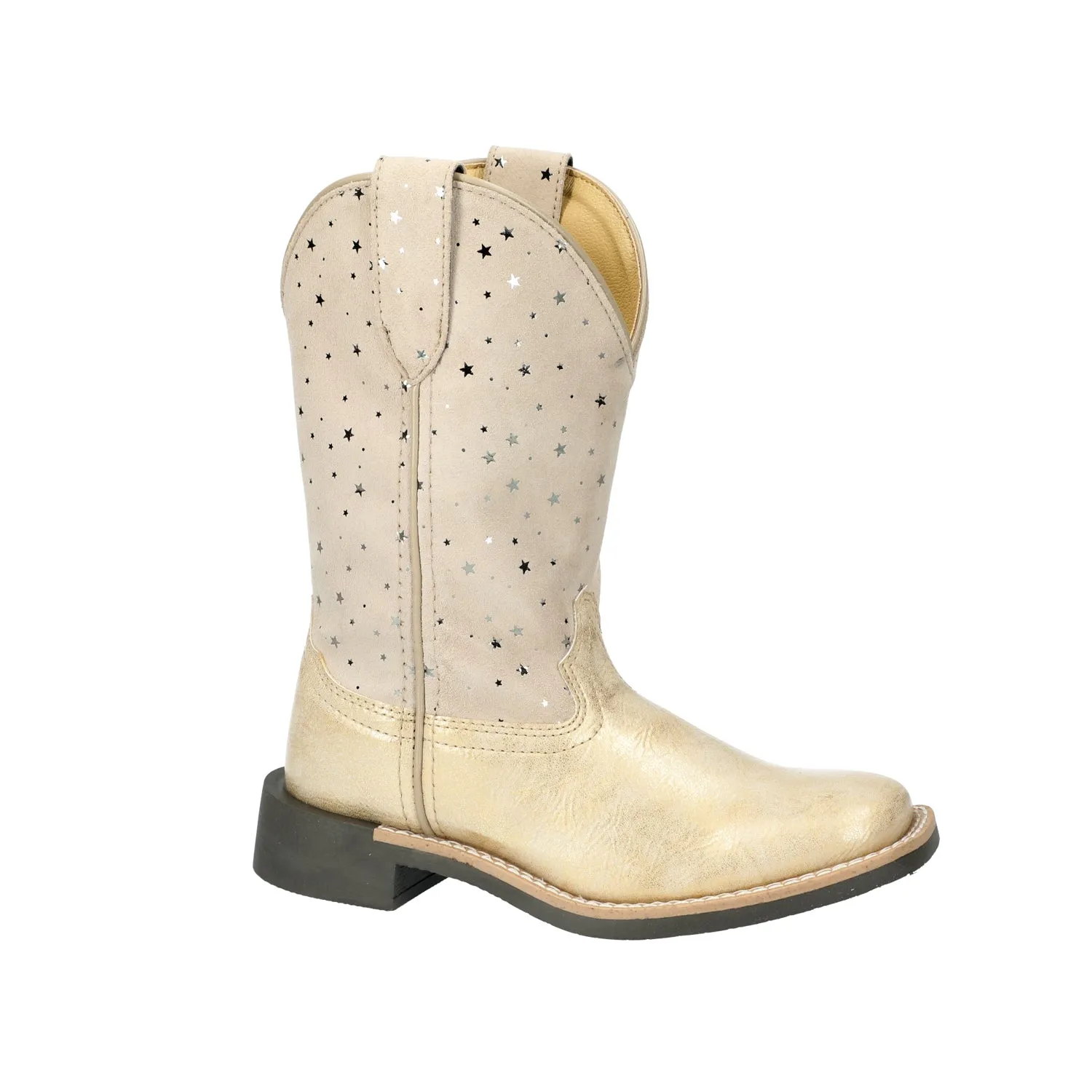 Smoky Mountain Boots Girls Starlight Gold Leather Cowboy Boots