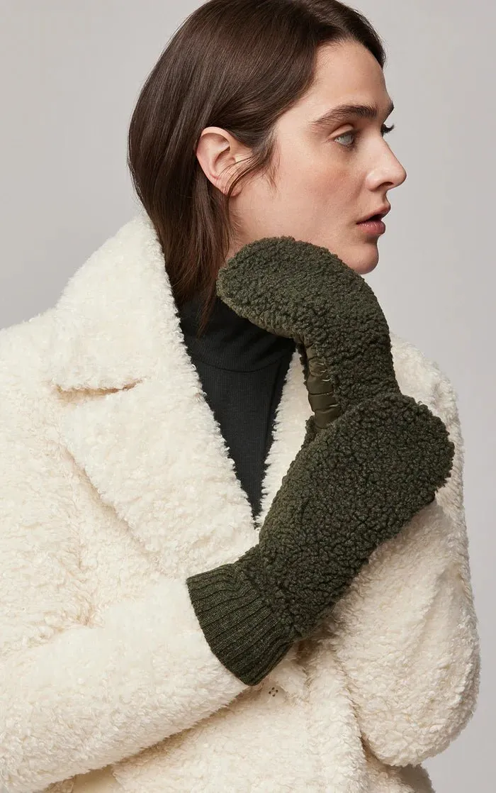 SOIA&KYO ALINA - Sustainable Faux Sherpa Puffer Mittens