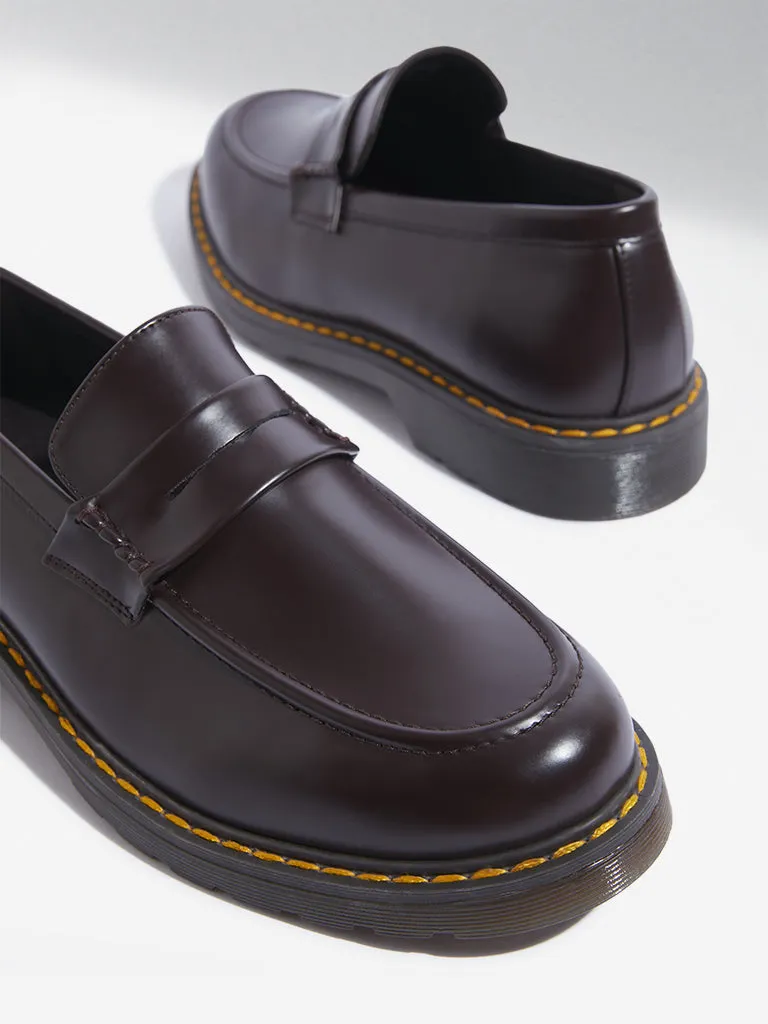 SOLEPLAY Maroon Penny Loafers