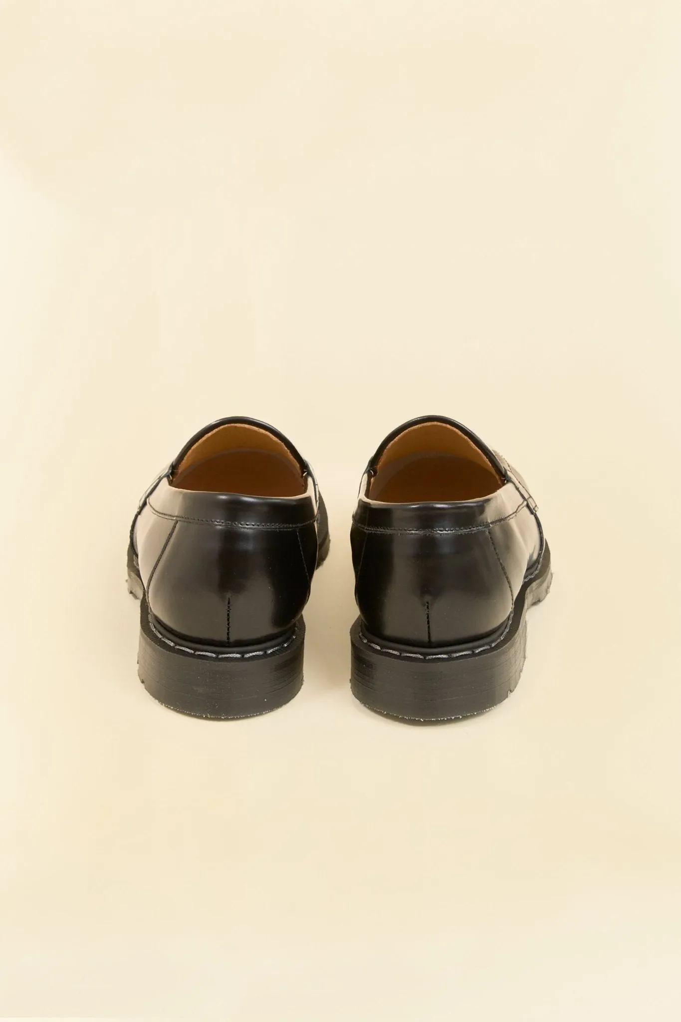 Solovair Penny Loafer - Black Hi Shine