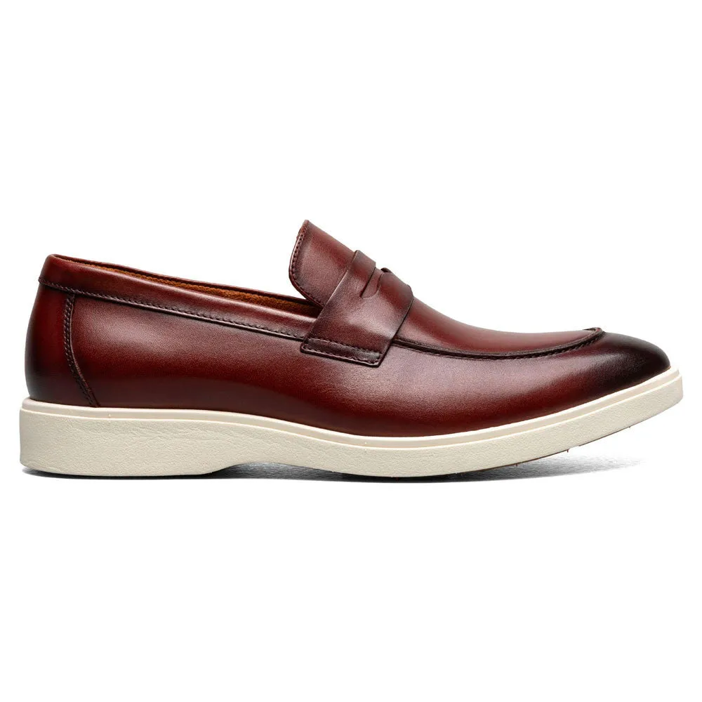 Stacy Adams Spencer Burgundy Men’s Moc Toe Penny Slip On Shoes