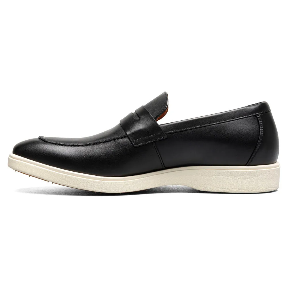 Stacy Adams Spencer Moc Toe Black Penny Slip On Shoes