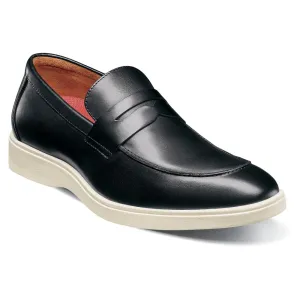 Stacy Adams Spencer Moc Toe Black Penny Slip On Shoes