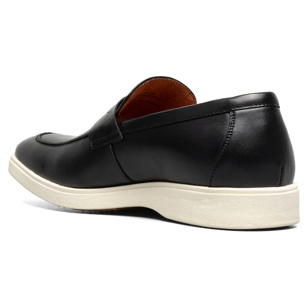 Stacy Adams Spencer Moc Toe Black Penny Slip On Shoes