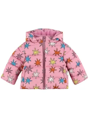 Stella McCartney Kids   Printed nylon hooded puffer jacket 