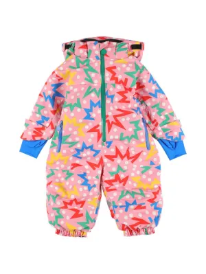 Stella McCartney Kids   Printed recycled tech puffer romper 