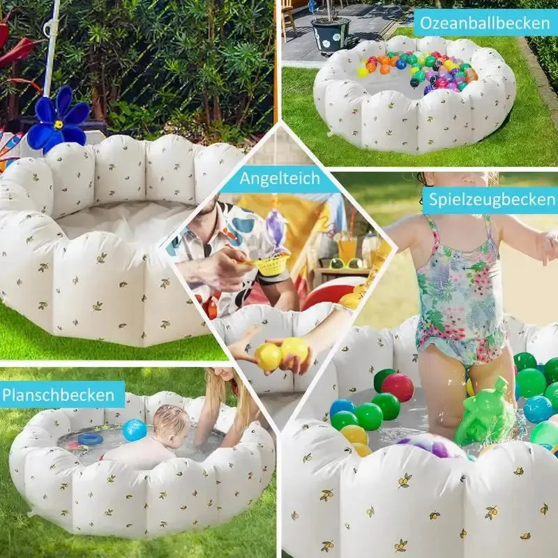 Swimming Pool for Babies Petal Swimming Pool Portable Baby Swimming Pool Inflatable Swimming Pool for Kids Babies Toddlers Blow up Pool for Garden