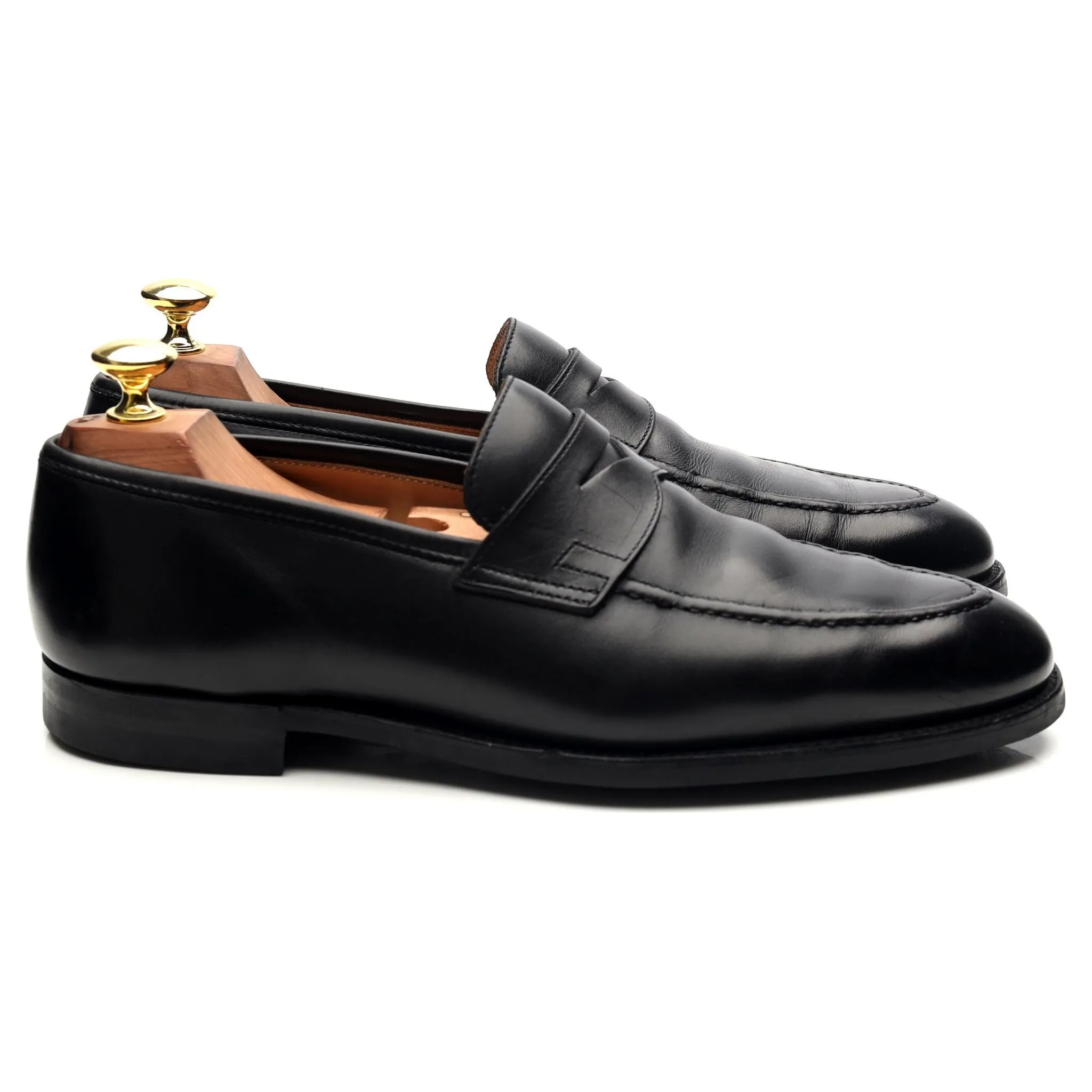 'Sydney' Black Leather Loafers UK 7 E