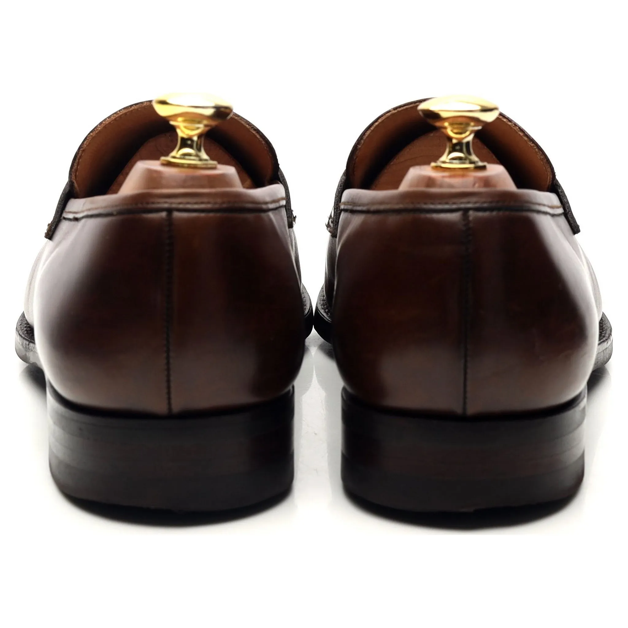 'Sydney' Dark Brown Leather Loafers UK 8.5 E