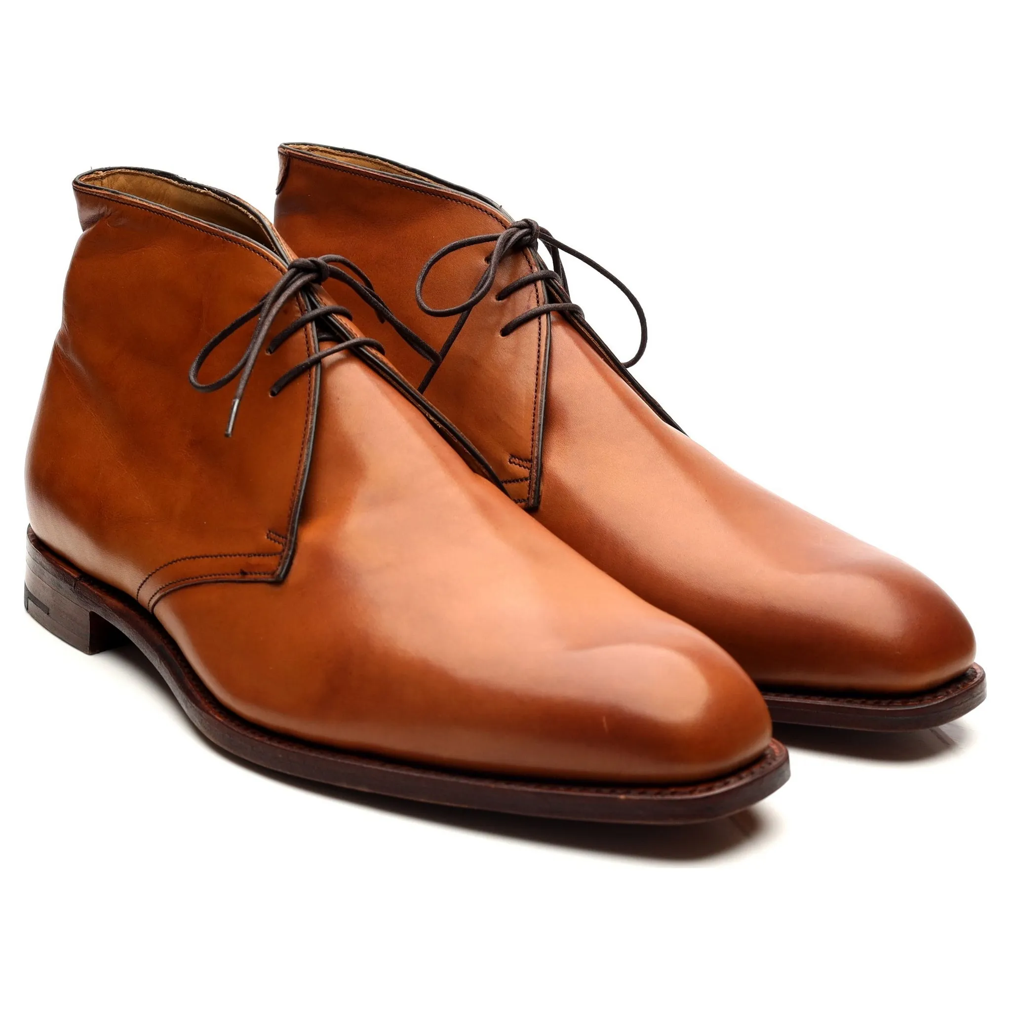 Tan Brown Leather Chukka Boots UK 10.5 FX