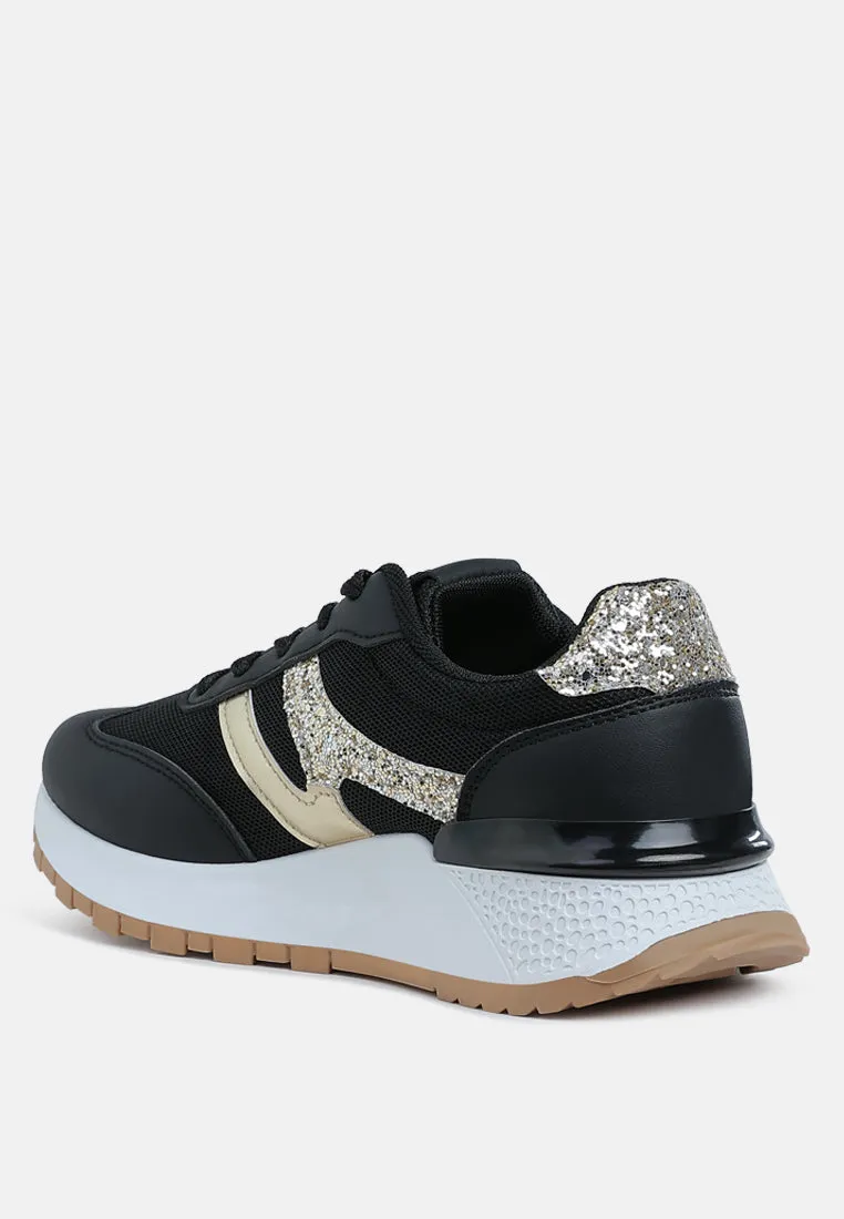 Tapers Glitter Detail Chunky Sneakers