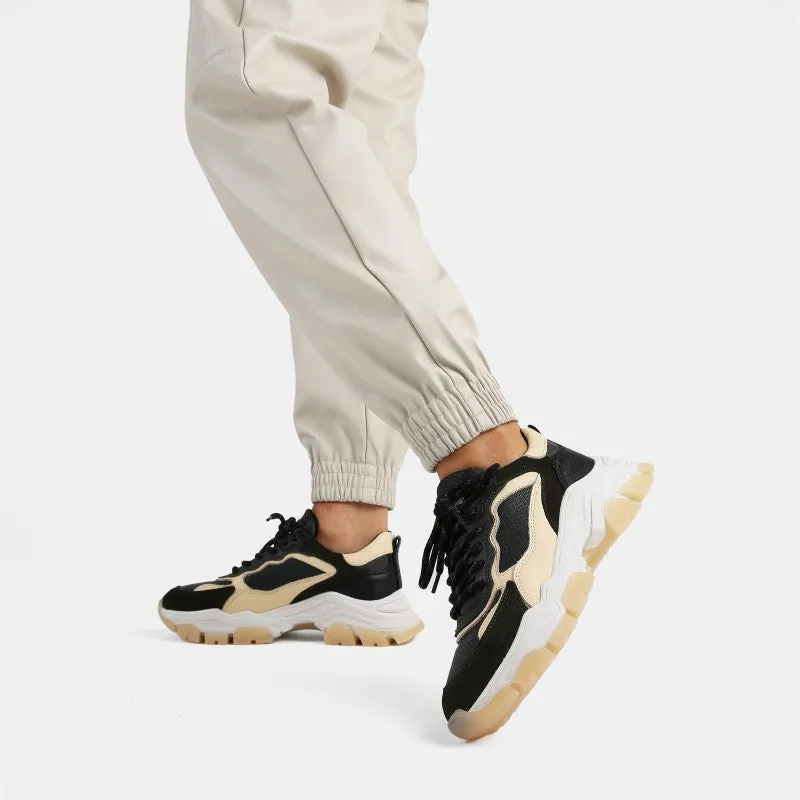 Tayke Over Khaki Black Chunky Sneakers