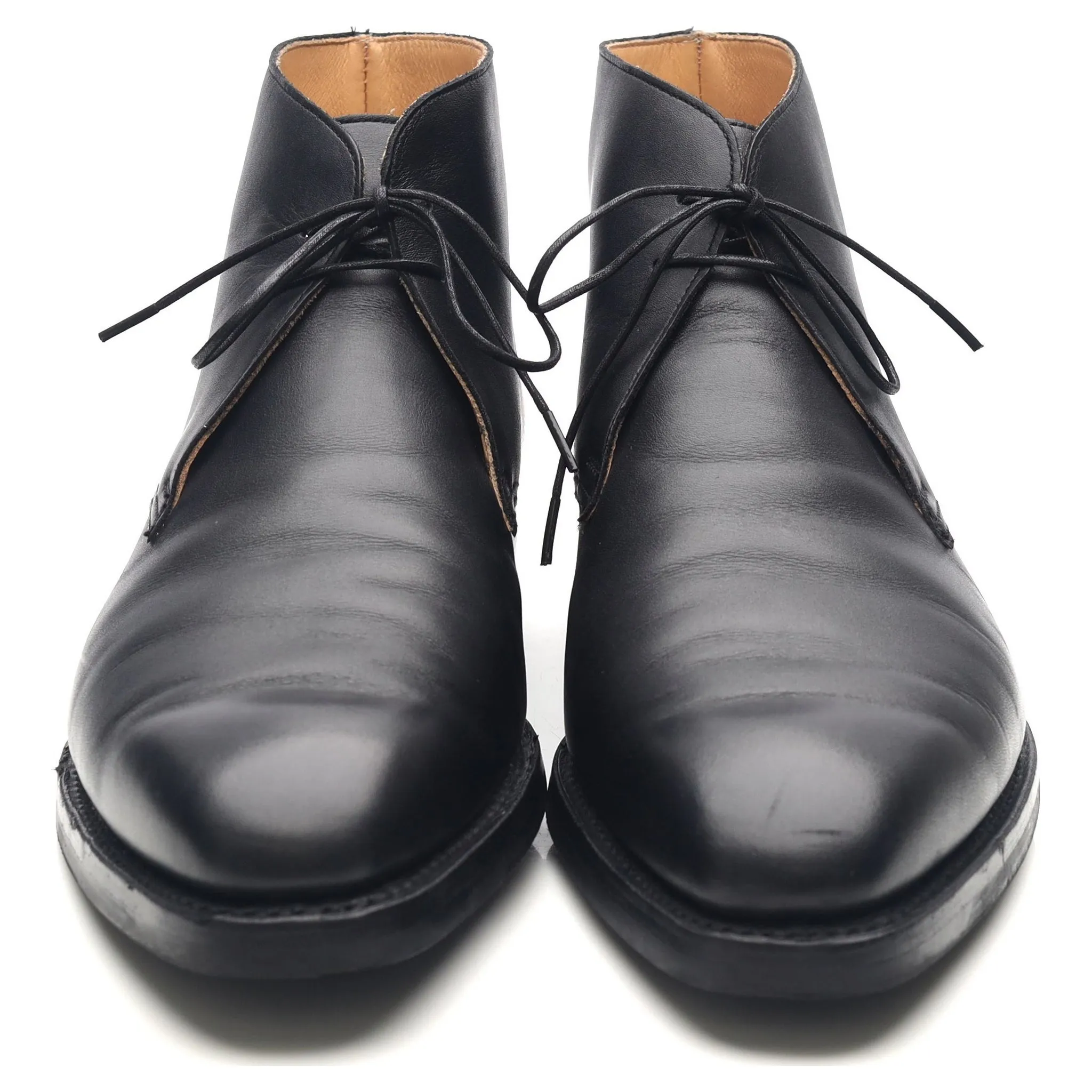 'Tetbury' Black Leather Chukka Boots UK 10 E